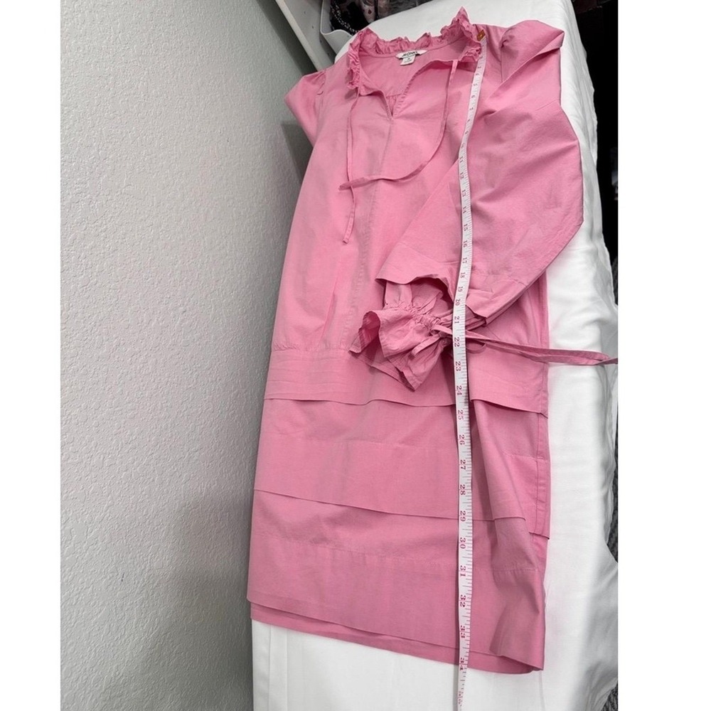 Monki Pink Ruffle-Neck Mini Dress - Picture 9 of 9